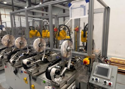 robot labeling station consisting of 4- fanuc scara robots sr-6ia mfg 2020 equipment for microgem