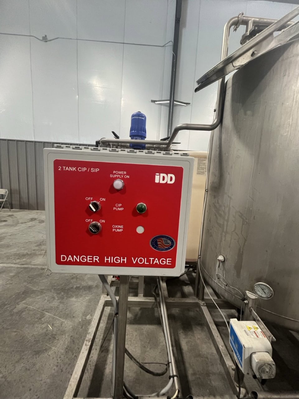 500 Gallon Stainless Steel IDD Dual Tank CIP Skid - Image 6