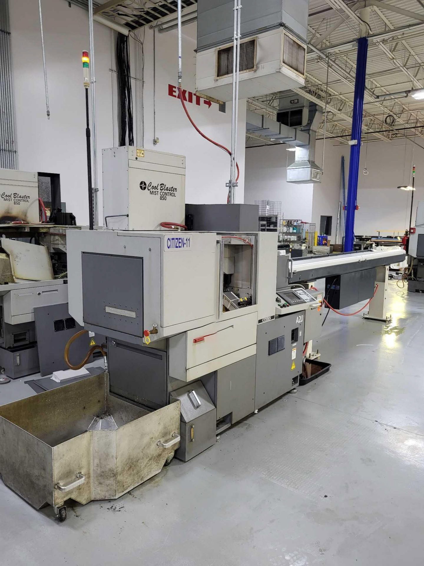Citizen A20 VIIPL CNC Swiss Lathe, 2008 - LNS Barfeed, Fire Suppression System, Cool Blaster Mist Buster