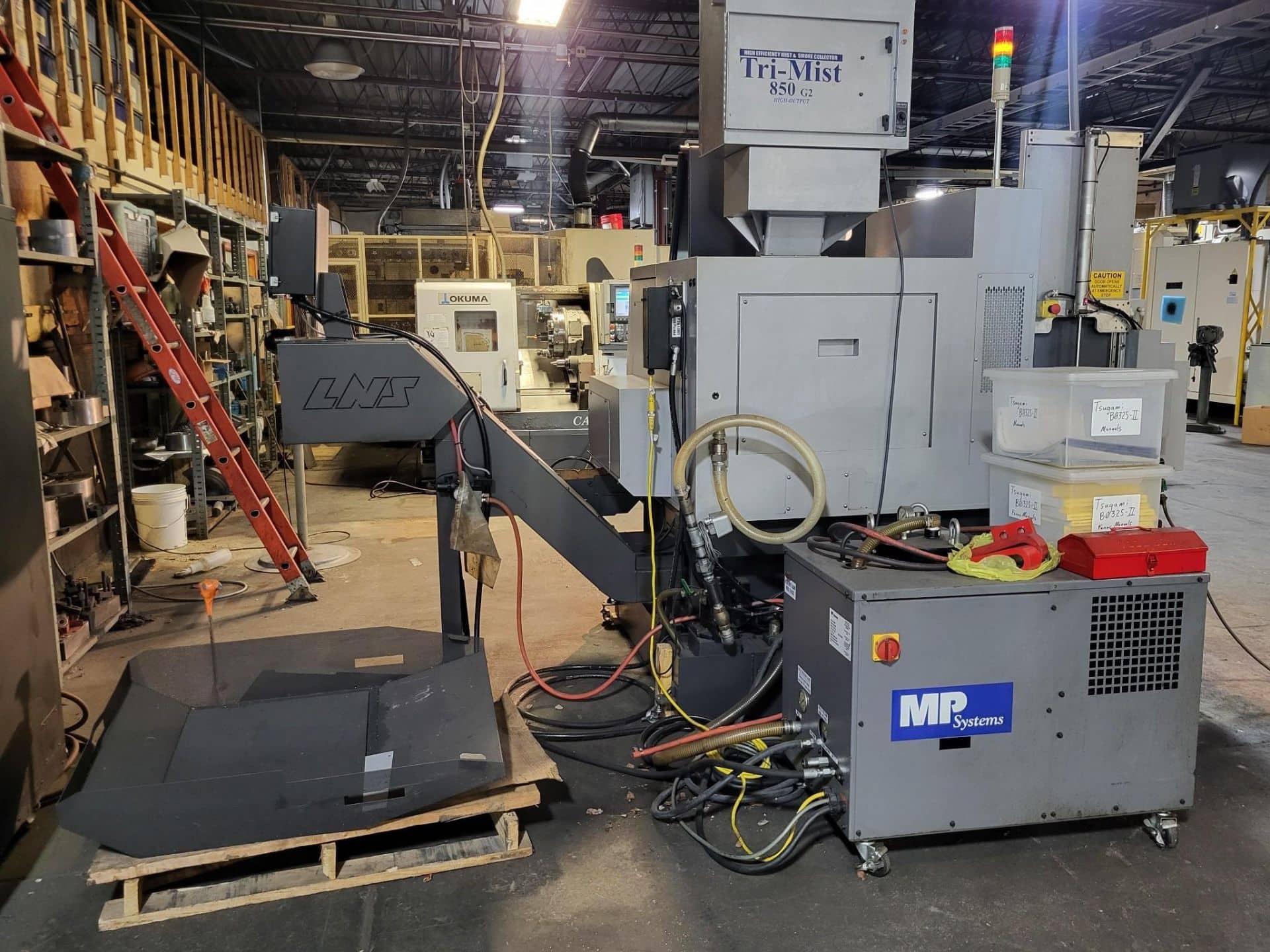 Tsugami B0325-II Swiss CNC Lathe, 2012 - Fanuc Control, Mist Buster, Chip Conveyor - Image 10