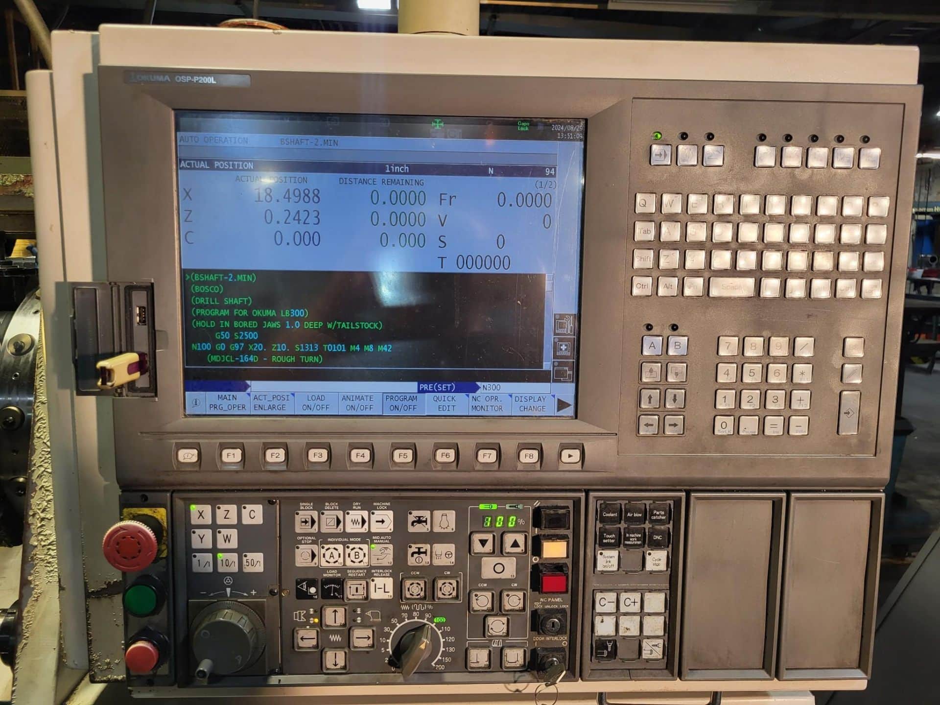Okuma Captain L-370M CNC Lathe, 2006 - Tailstock, Live Tooling, Chip Conveyor - Image 10