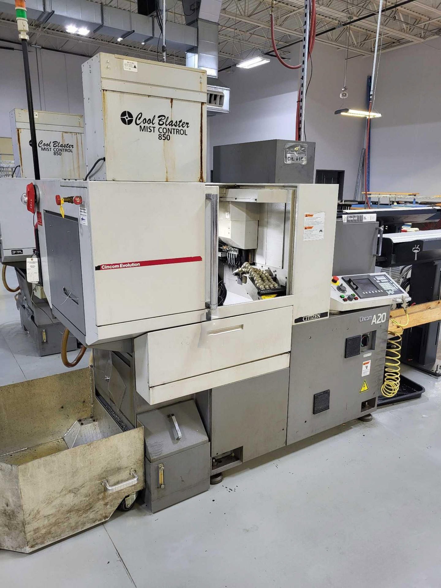 Citizen A20 VIIPL CNC Swiss Lathe, 2012 - LNS Barfeed, Fire Suppression System, Cool Blaster Mist Buster - Image 11