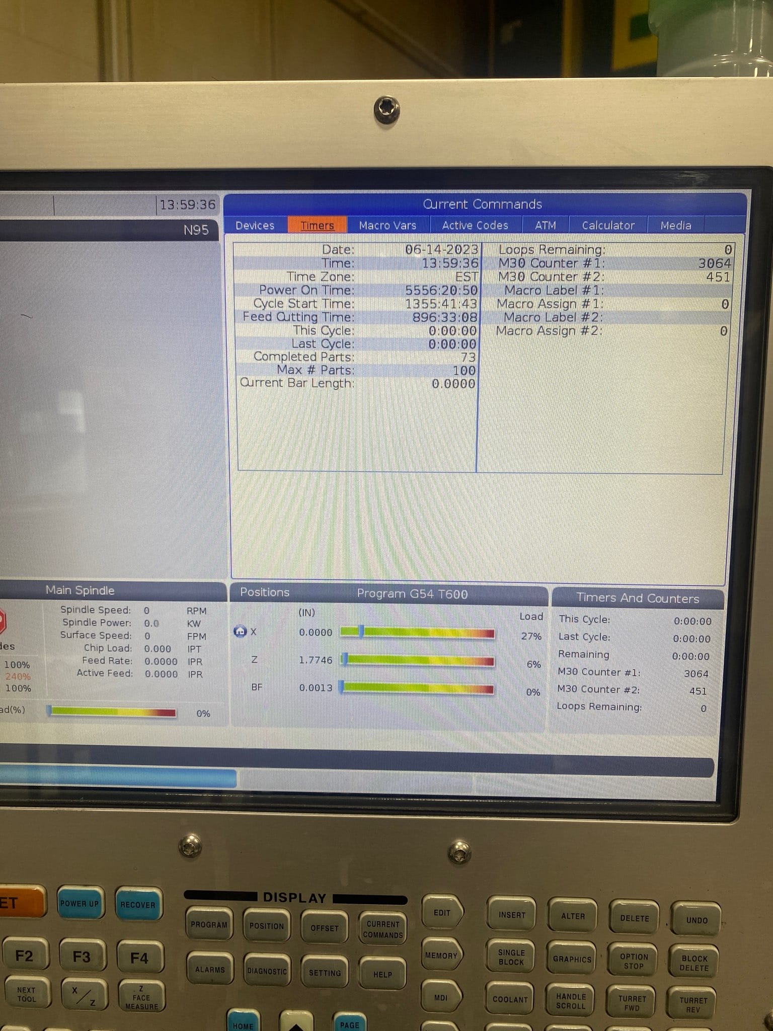 Haas ST-15 CNC Lathe, 2020 - Rigid Tapping, Bar Feeder, Chip Conveyor - Image 2