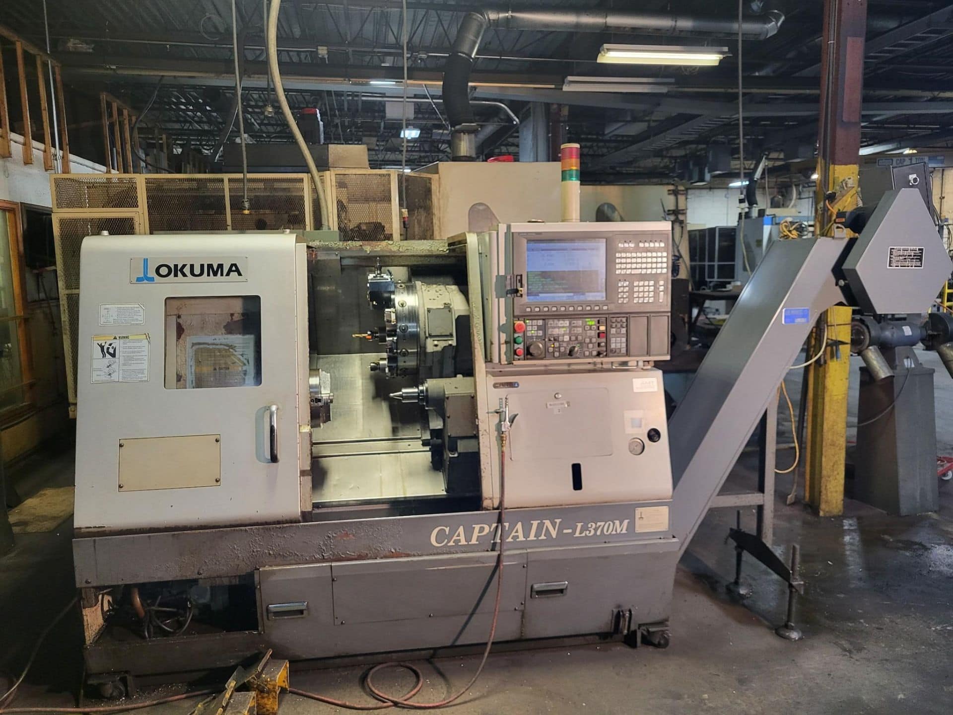 Okuma Captain L-370M CNC Lathe, 2006 - Tailstock, Live Tooling, Chip Conveyor - Image 2