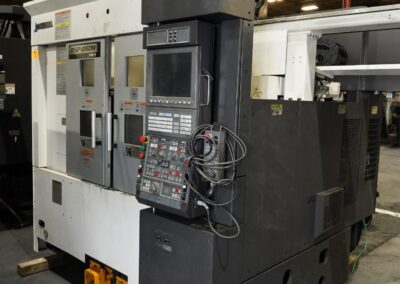 2017 okuma 2sp-250h twin spindle town turret cnc lathe with robot loader 3