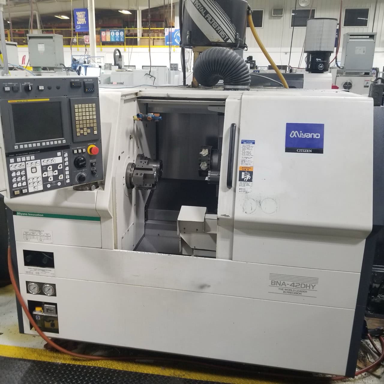 Citizen Miyano BNA-42DHY Muti-Axis CNC Lathe, 2013 - 12' Edge M-542 Bar Feeder, Live Tooling, Sub Spindle, Chip Conveyor