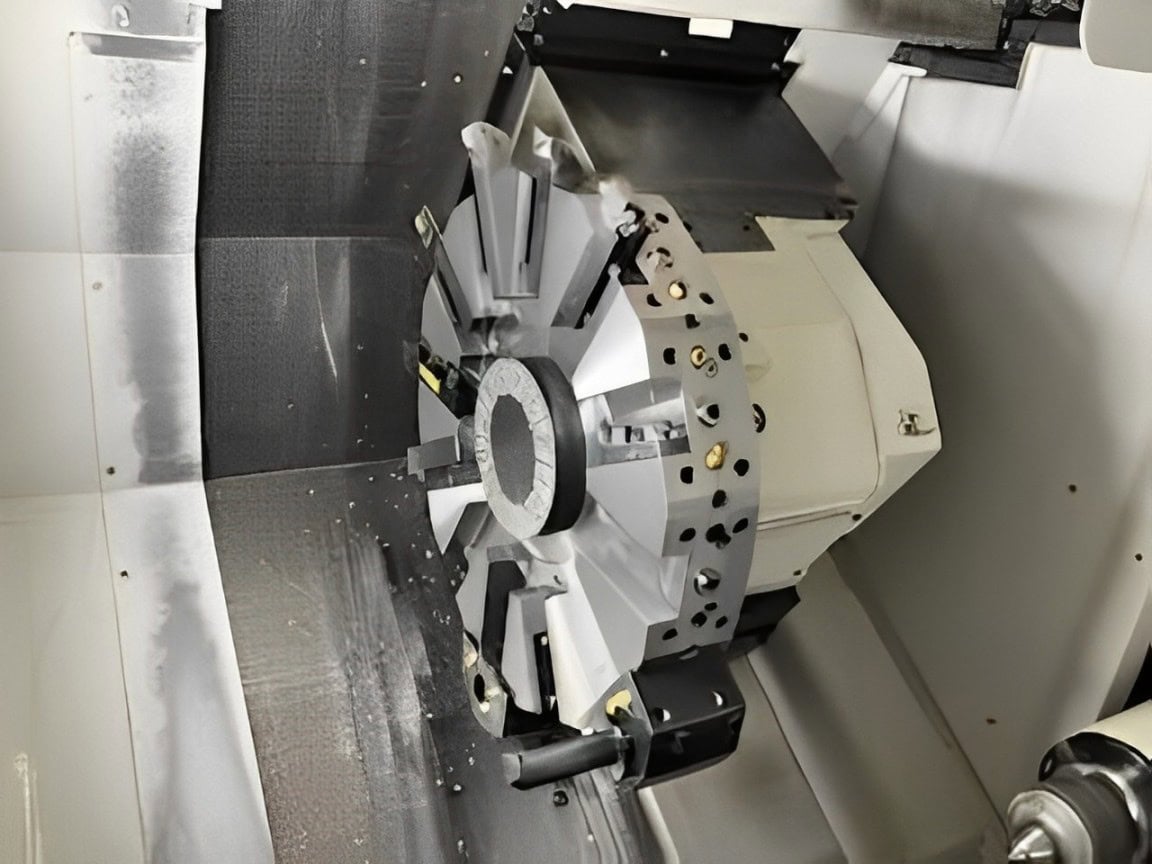 Okuma Genos L3000-E CNC Lathe, 2019 - Tailstock, Chip Conveyor - Image 3
