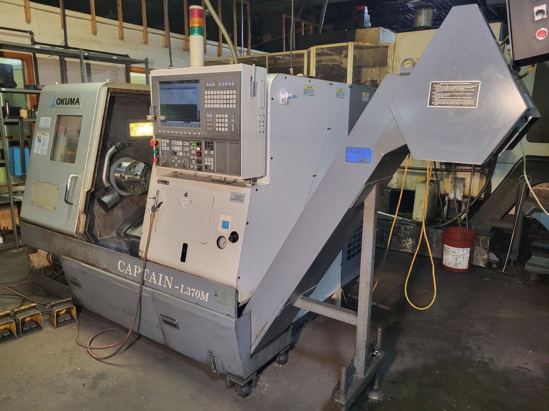 Okuma Captain L-370M CNC Lathe, 2006 - Tailstock, Live Tooling, Chip Conveyor - Image 3