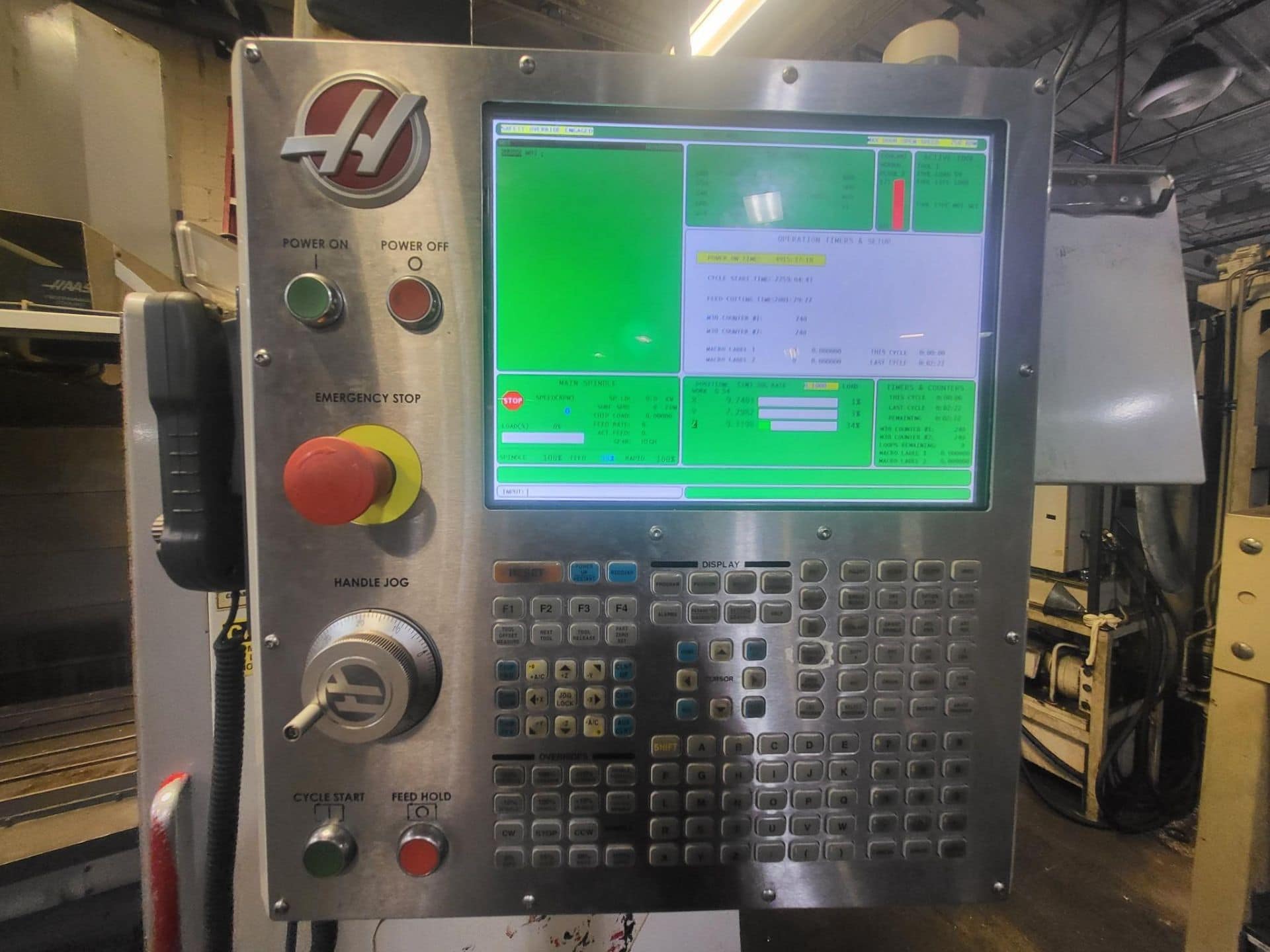 Haas VF-4 CNC VMC, 2001 - 4th Axis Drive & Prewire, Chip Auger, Side-Mount Tool Changer - Image 3