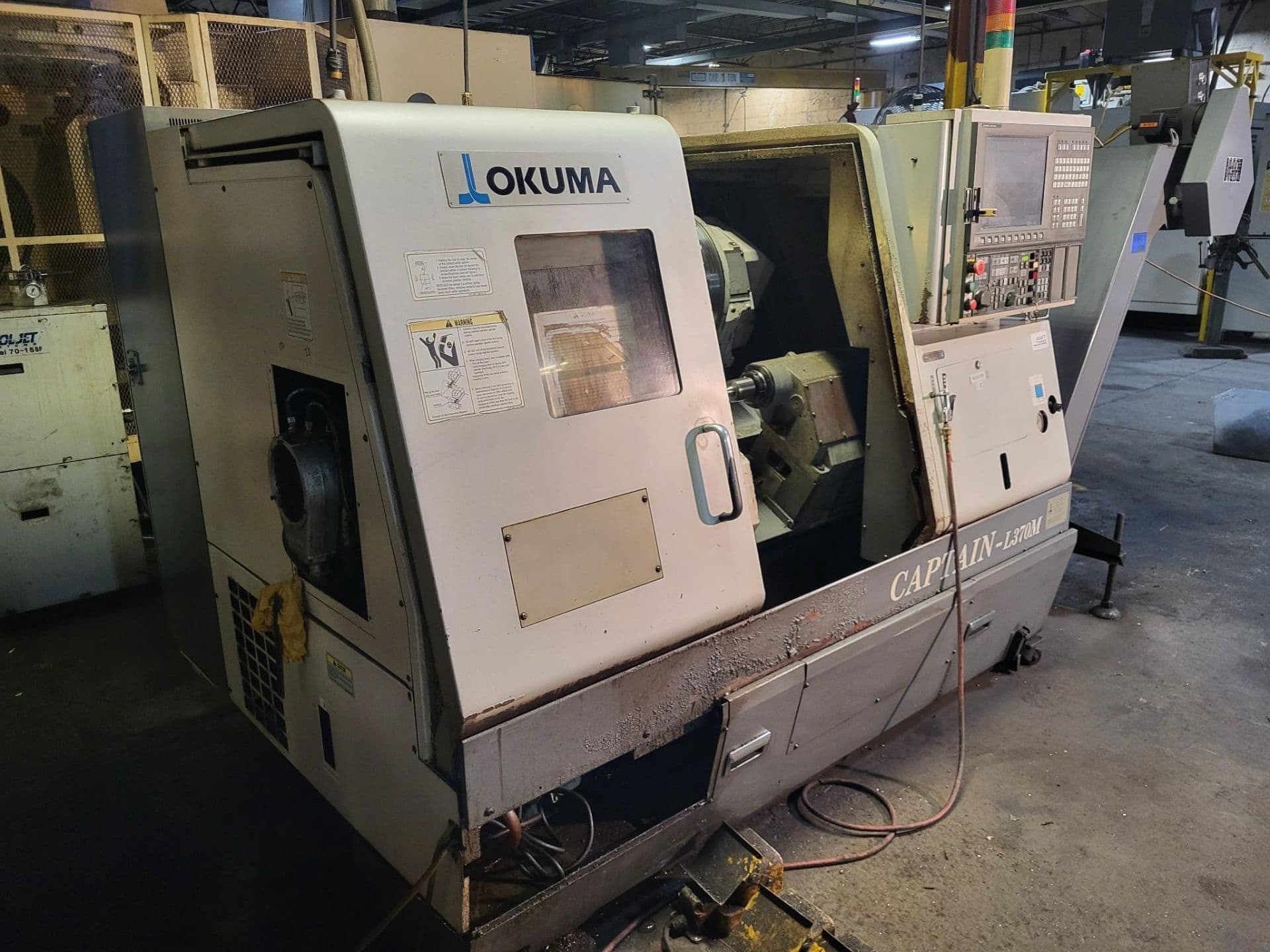 Okuma Captain L-370M CNC Lathe, 2006 - Tailstock, Live Tooling, Chip Conveyor - Image 4