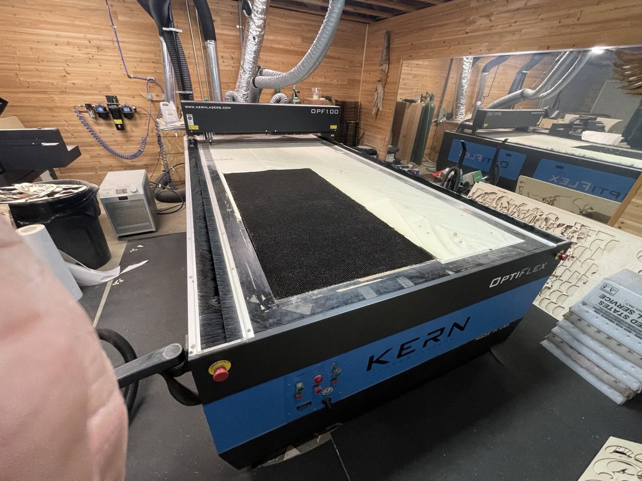 150 Watt Kern KT150-OPF CO2 CNC Laser System, 2021 - 52" x 100" OptiFlex Bed, Chiller - Image 2