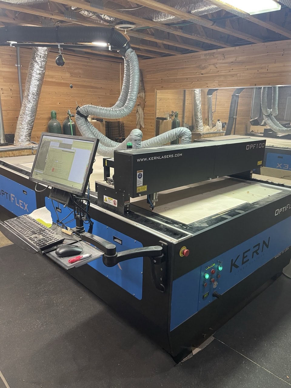 150 Watt Kern KT150-OPF CO2 CNC Laser System, 2021 - 52" x 100" OptiFlex Bed, Chiller - Image 5