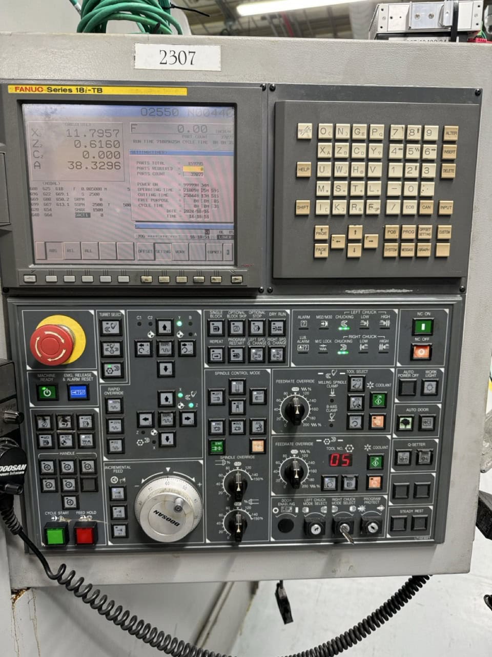 Doosan Puma MX2000ST Multi Axis Lathe, 2007 - 9 Axis, Sub Spindle, Live Tooling - Image 3