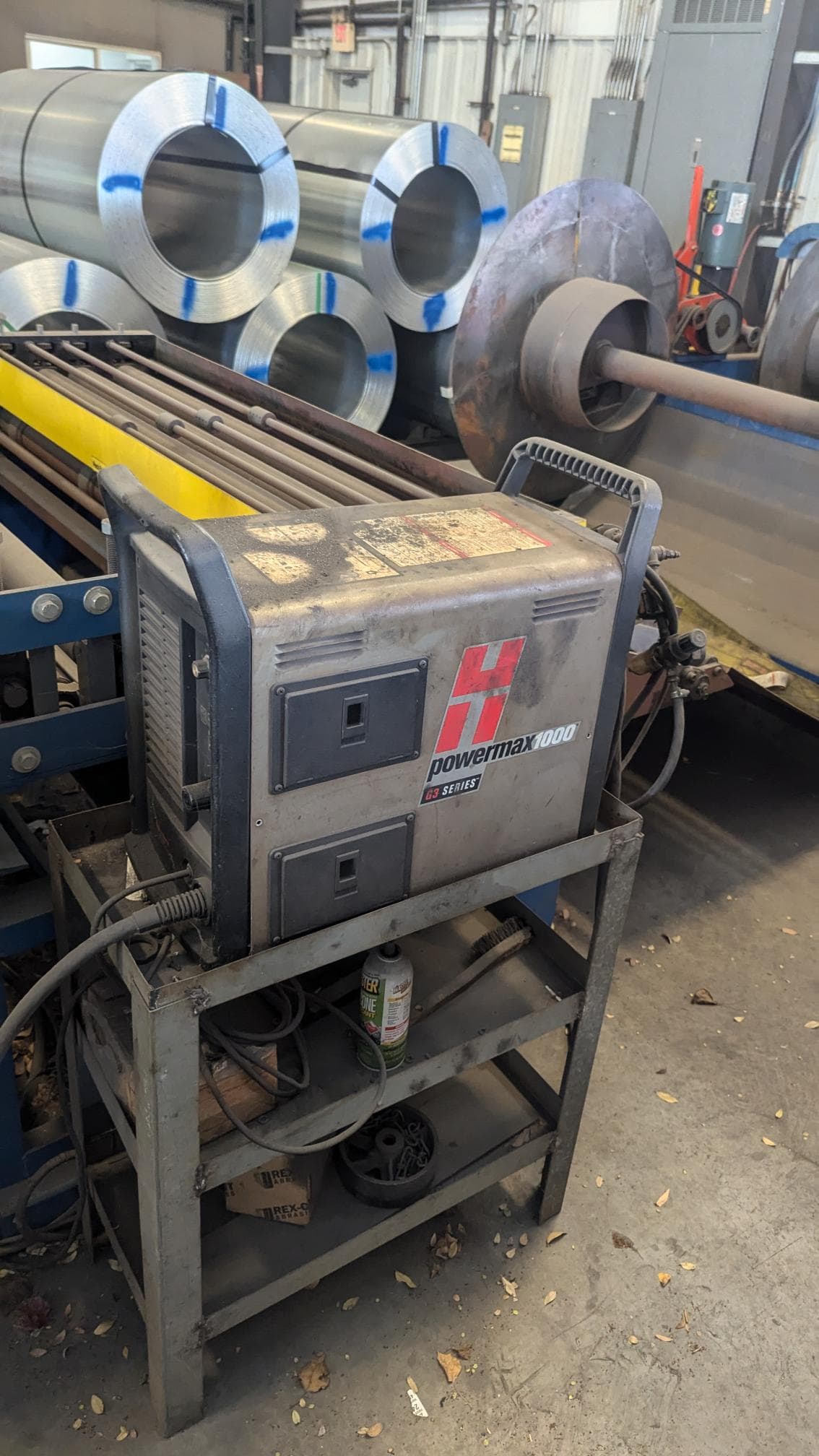 5' x 10' Lockformer Vulcan 1000B Plasma, 2006 - 60 Amp Hypertherm Powermax 1000, 2-Roll Decoiler - Image 6
