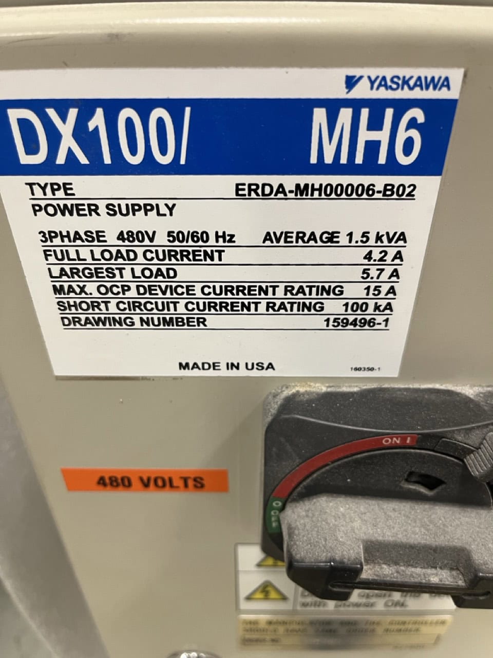 Yaskawa Motoman MH6 Robot, 2016 - Motoman DX100 Controller - Image 3