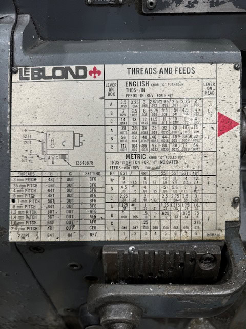 LeBlond Regal 19" x 54" Engine Lathe - Tool Post, Chuck - Image 2