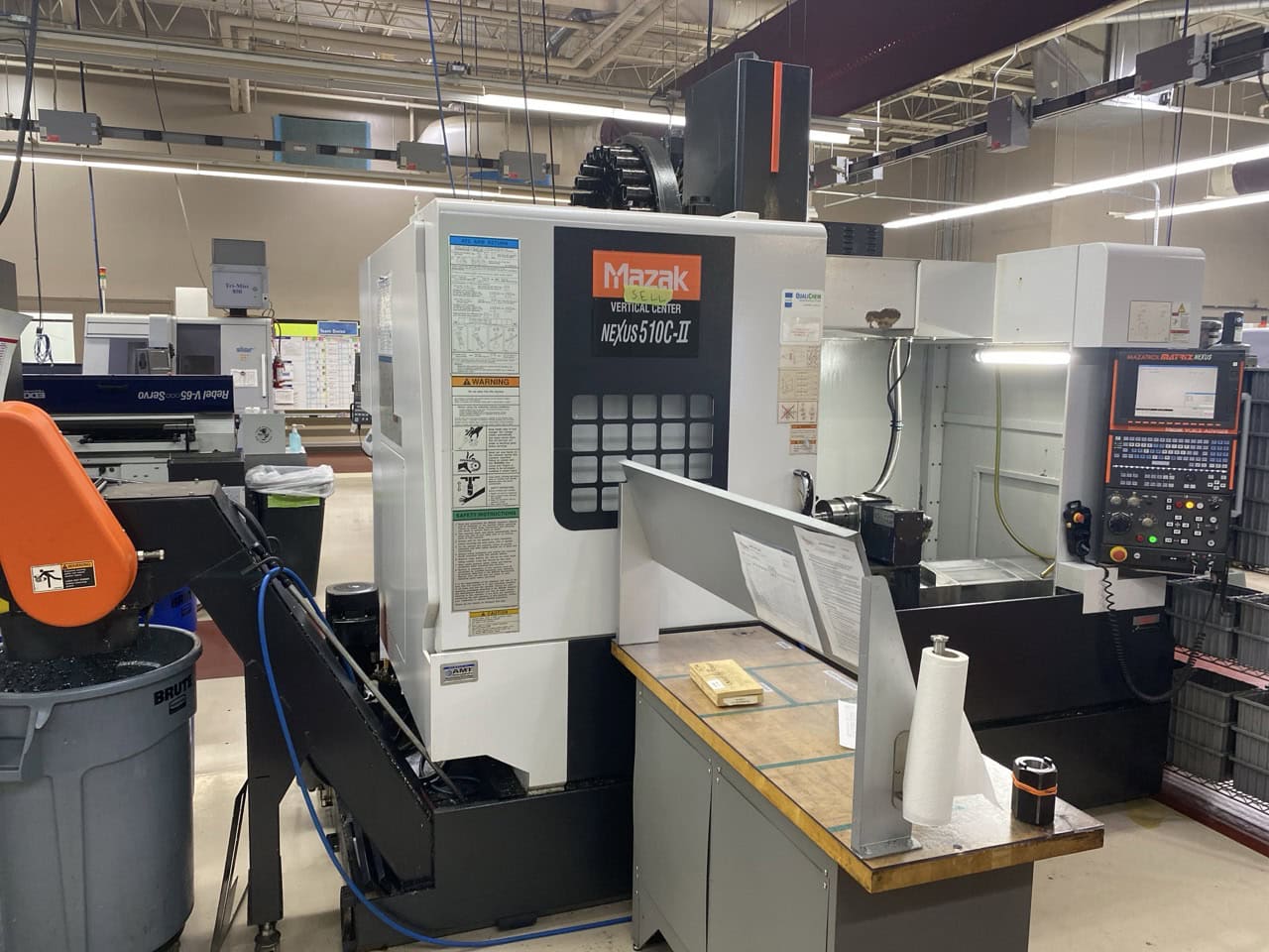 Mazak 510C-II CNC VMC, 2008 - 4th Axis Wired & Rotary, Renishaw Probe, Tool Setter, Chip Conveyor