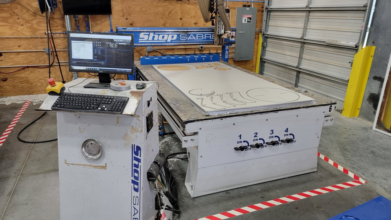 4' x 8' Shop Sabre IS408 CNC Router, 2018 - Vacuum Table