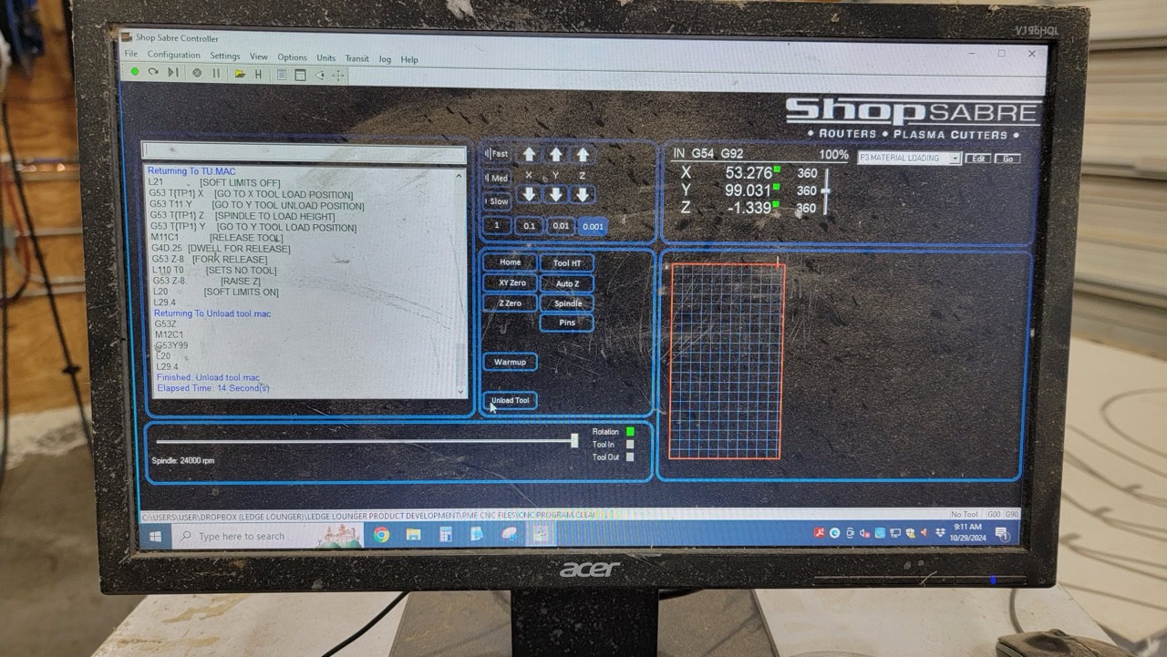 4' x 8' Shop Sabre IS408 CNC Router, 2018 - Vacuum Table - Image 13