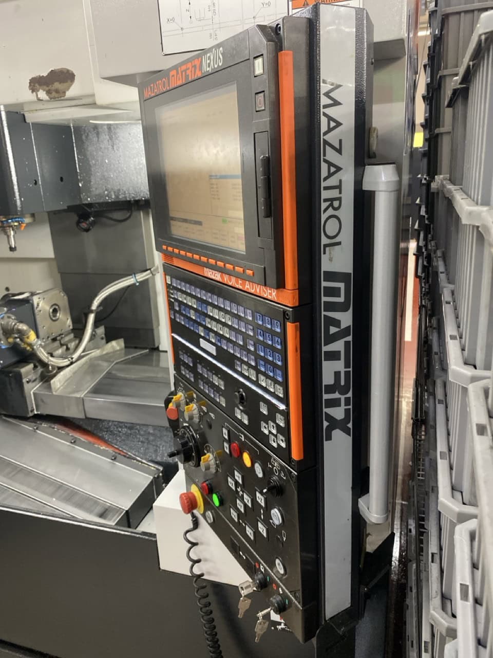 Mazak 510C-II CNC VMC, 2008 - 4th Axis Wired & Rotary, Renishaw Probe, Tool Setter, Chip Conveyor - Image 3