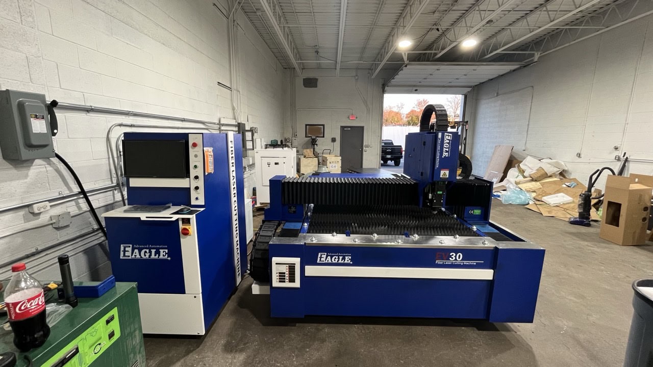 3,000 Watt Eagle EV-30 Fiber Maxphotonics Laser Cutting Machine, 2025 - New Never Put to Power, 5' x 10' table, Ready to Ship!