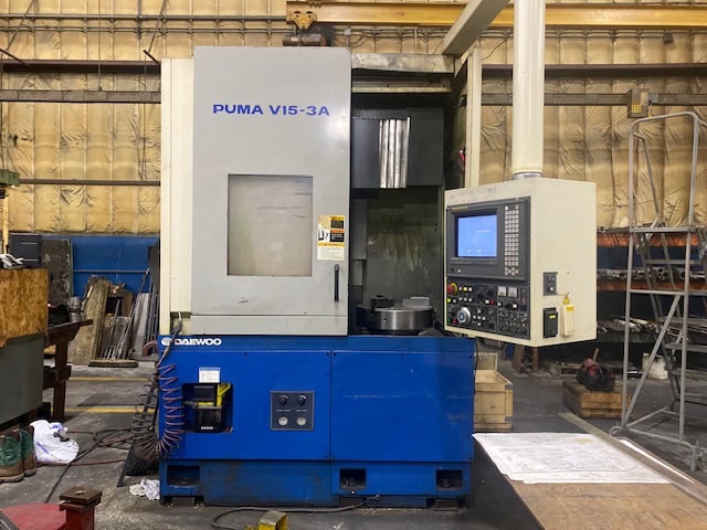 Daewoo Puma V15-3A CNC VTL, 1999- Video Available, 21" Chuck, Tool Holders Included
