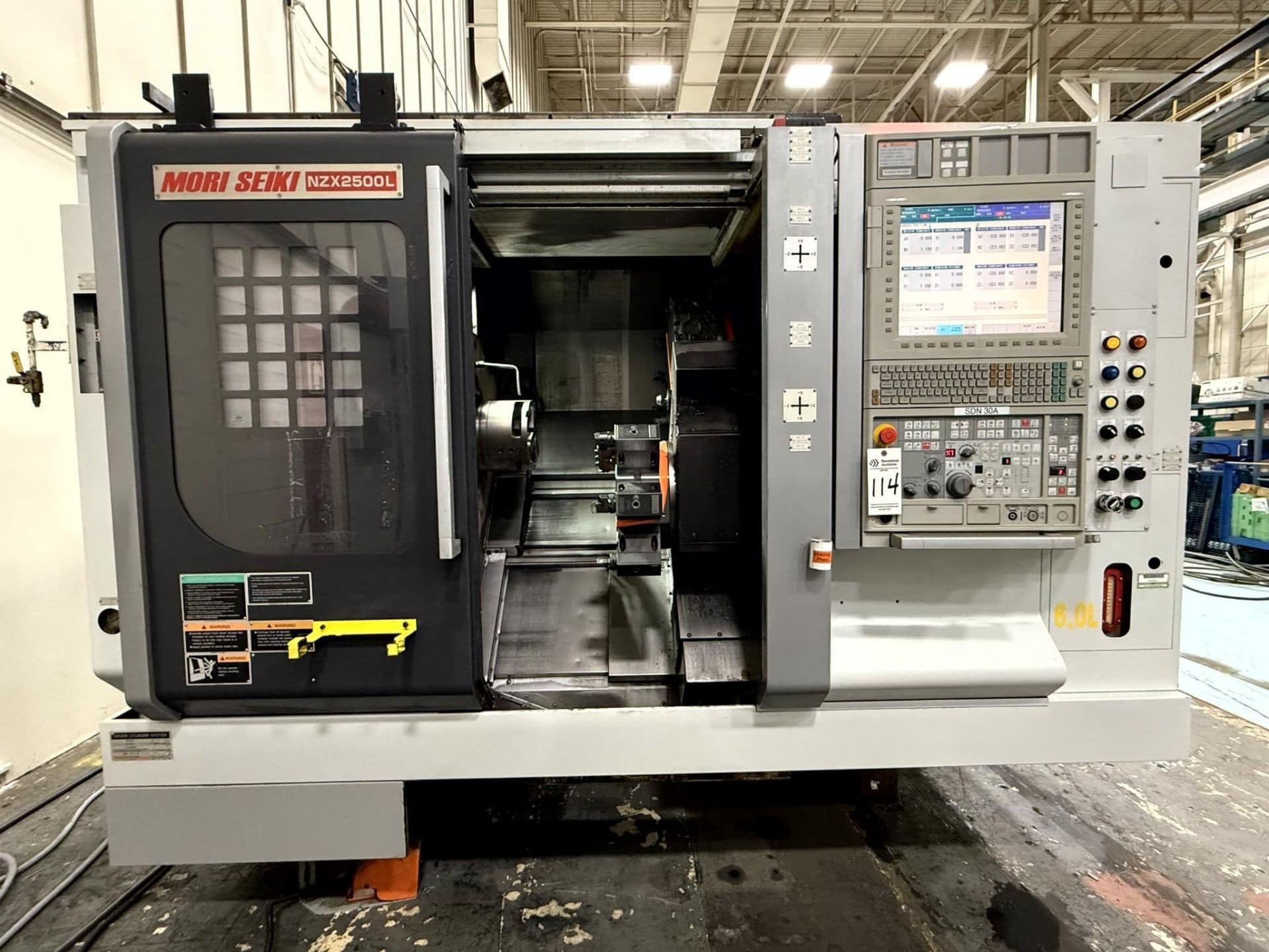 2012 mori seiki nzx2500-600l twin turret cnc lathe - 114 2012 mori seiki nzx2500-600l twin turret cnc lathe - 114