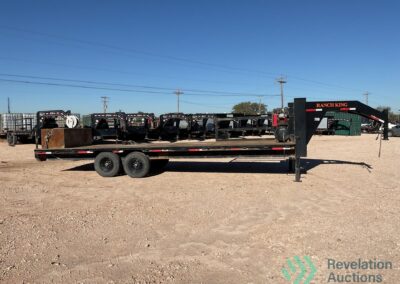 2023 ranch king 25 foot gooseneck trailer model gn25 14elp with air compressor
