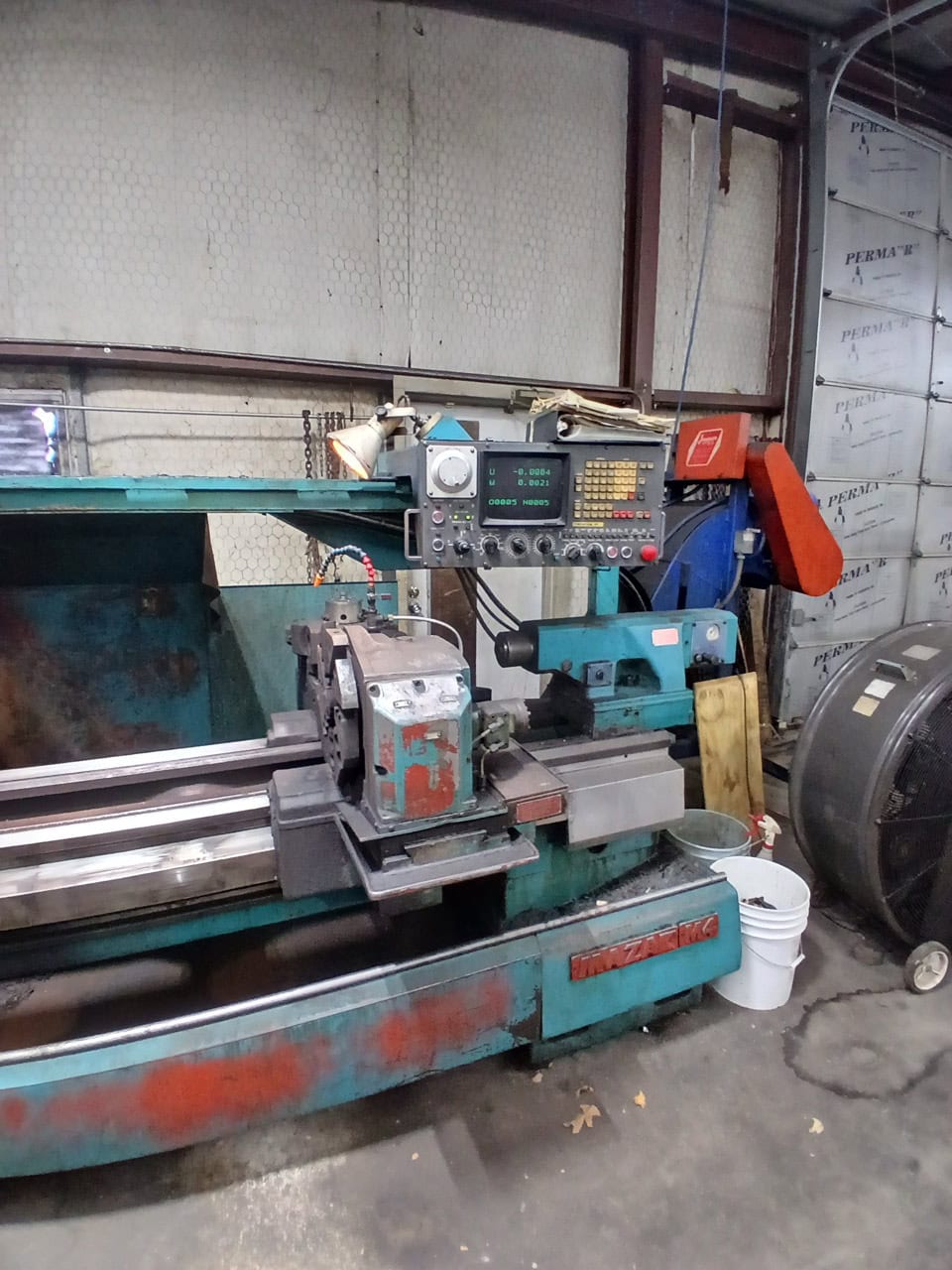 Mazak M4-1500 CNC Lathe, 1980 - Tailstock, Chip Conveyor - Image 2
