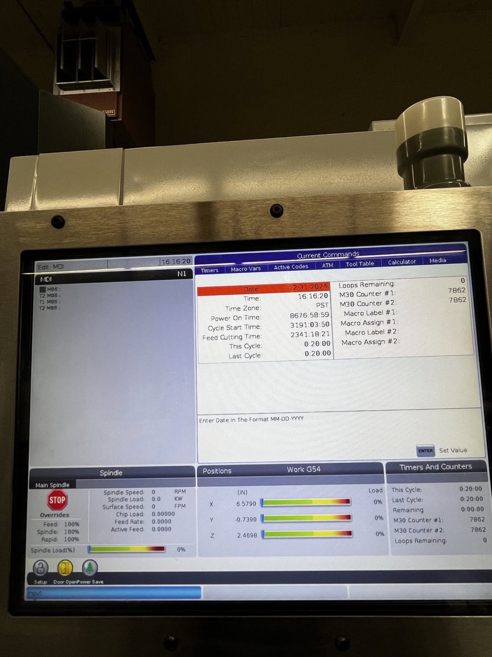 Haas VF-4SS VMC, 2017 - HSM, Chip Auger, Tooling, Low Hours, Under Power - Image 7