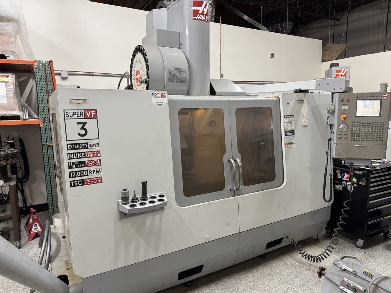 Haas VF-3SSYT VMC, 2006 - TSC, Probing, 12K RPM Spindle