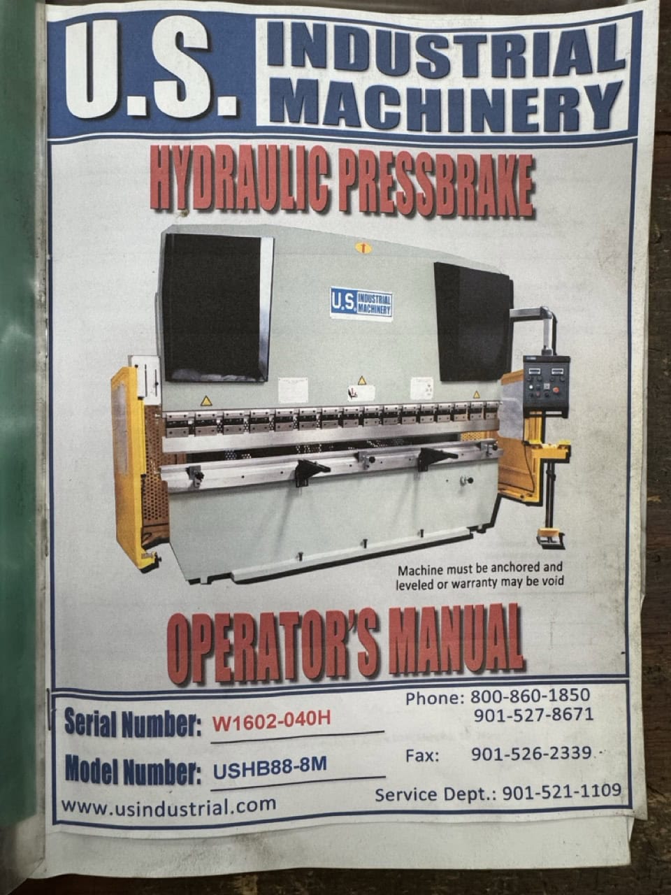 88 Ton x 8' US Industrial USHB88-8M Hydraulic Press Brake, 2014 - Backgauge - Image 5