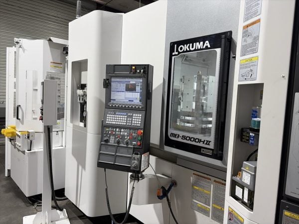 Okuma MB-5000HII HMC, 2020 - 6 Pallet Changer System, Chip Conveyor, Coolant Through Spindle, Low Hours