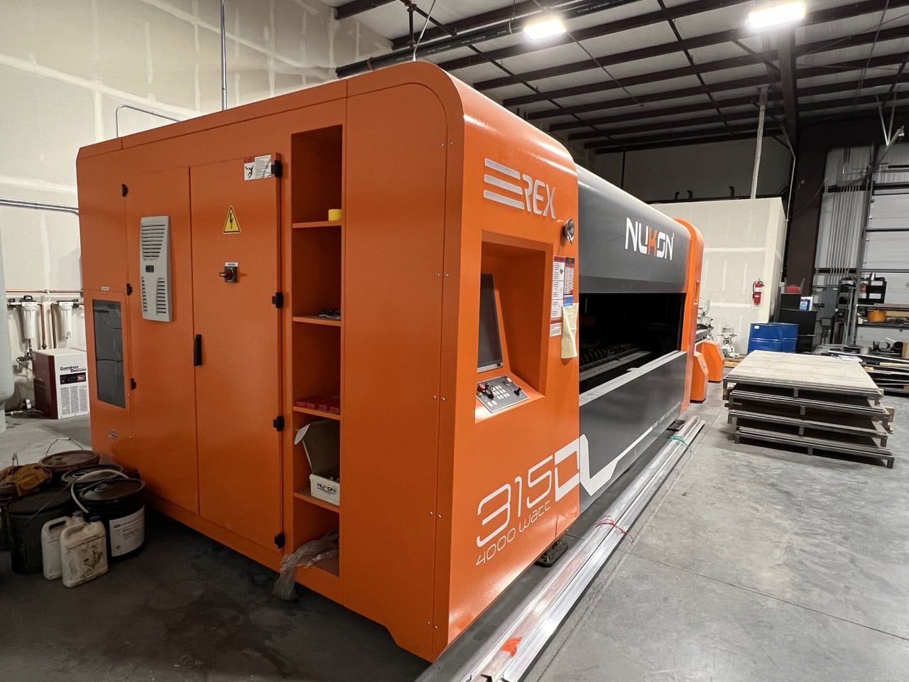 4000 Watt Nukon REX315 GX Fiber Laser, 2022 - 5'x10' Table, Dust Collector, Chiller - Image 8
