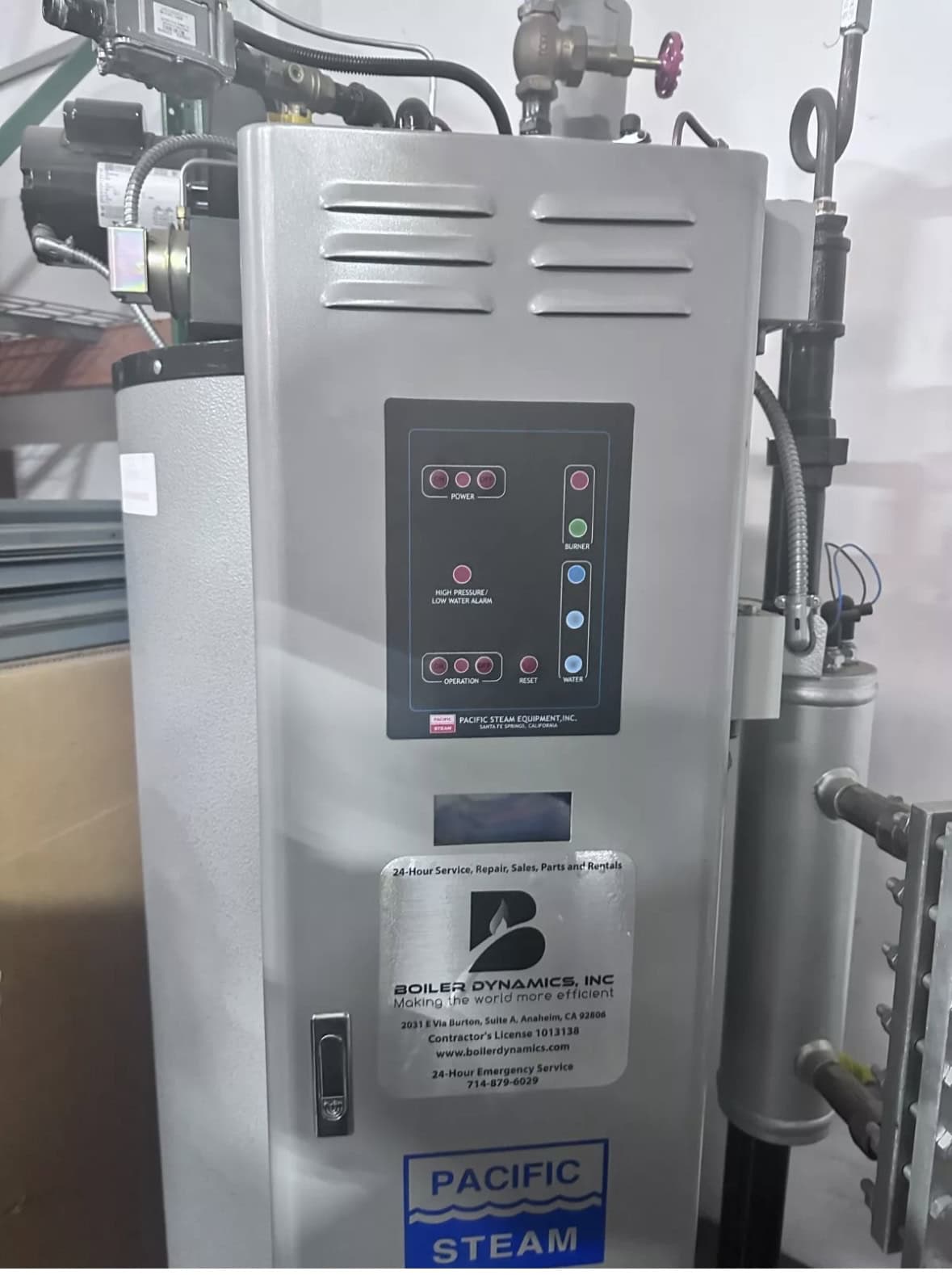 9.5 HP Pacific Steam Boiler Model BP-200 Natural Gas, 2021 - Image 4