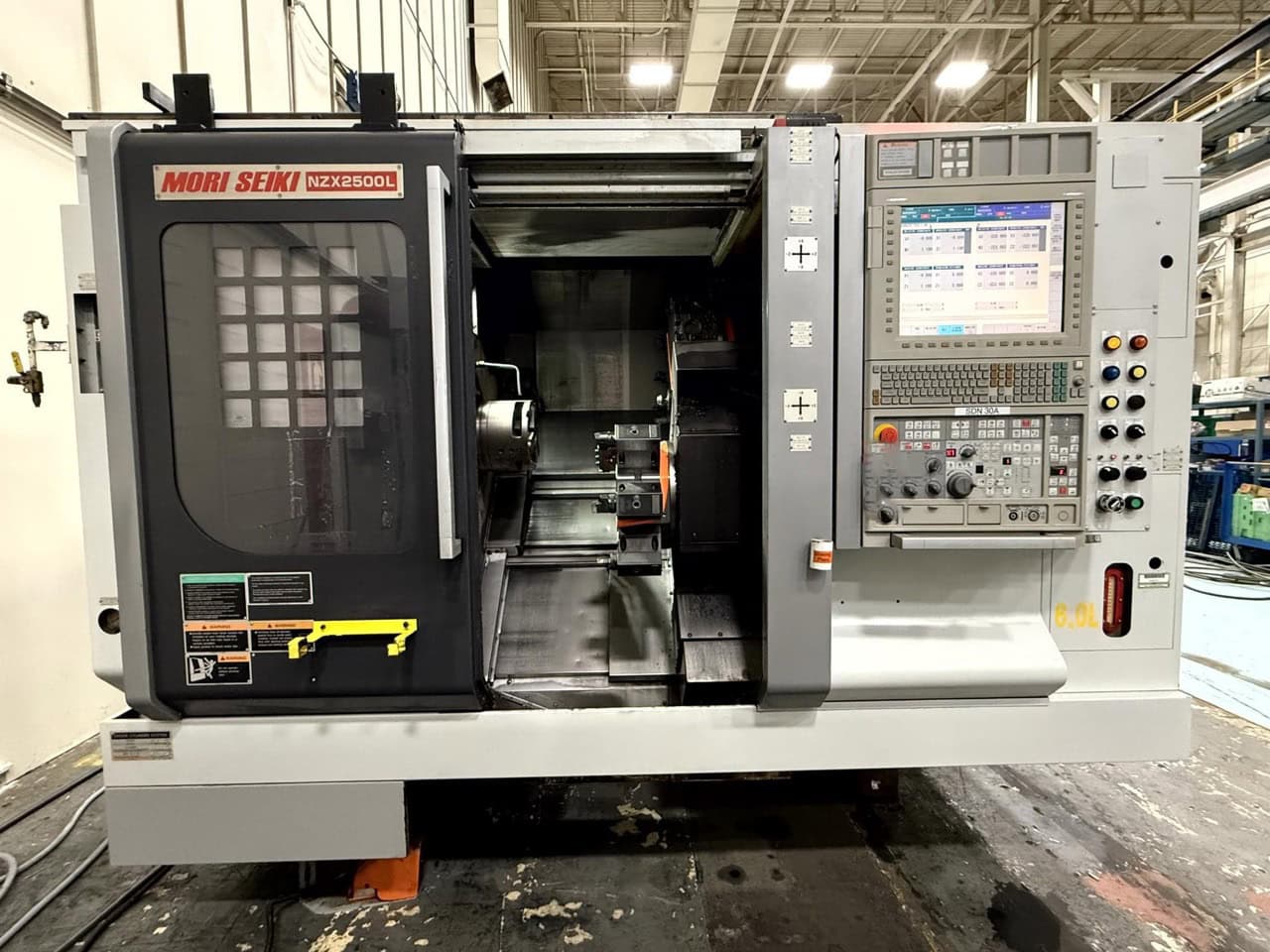 Mori Seiki NZX2500/600L Twin Turret CNC Lathe, 2012 - Chip Conveyor, Tooling
