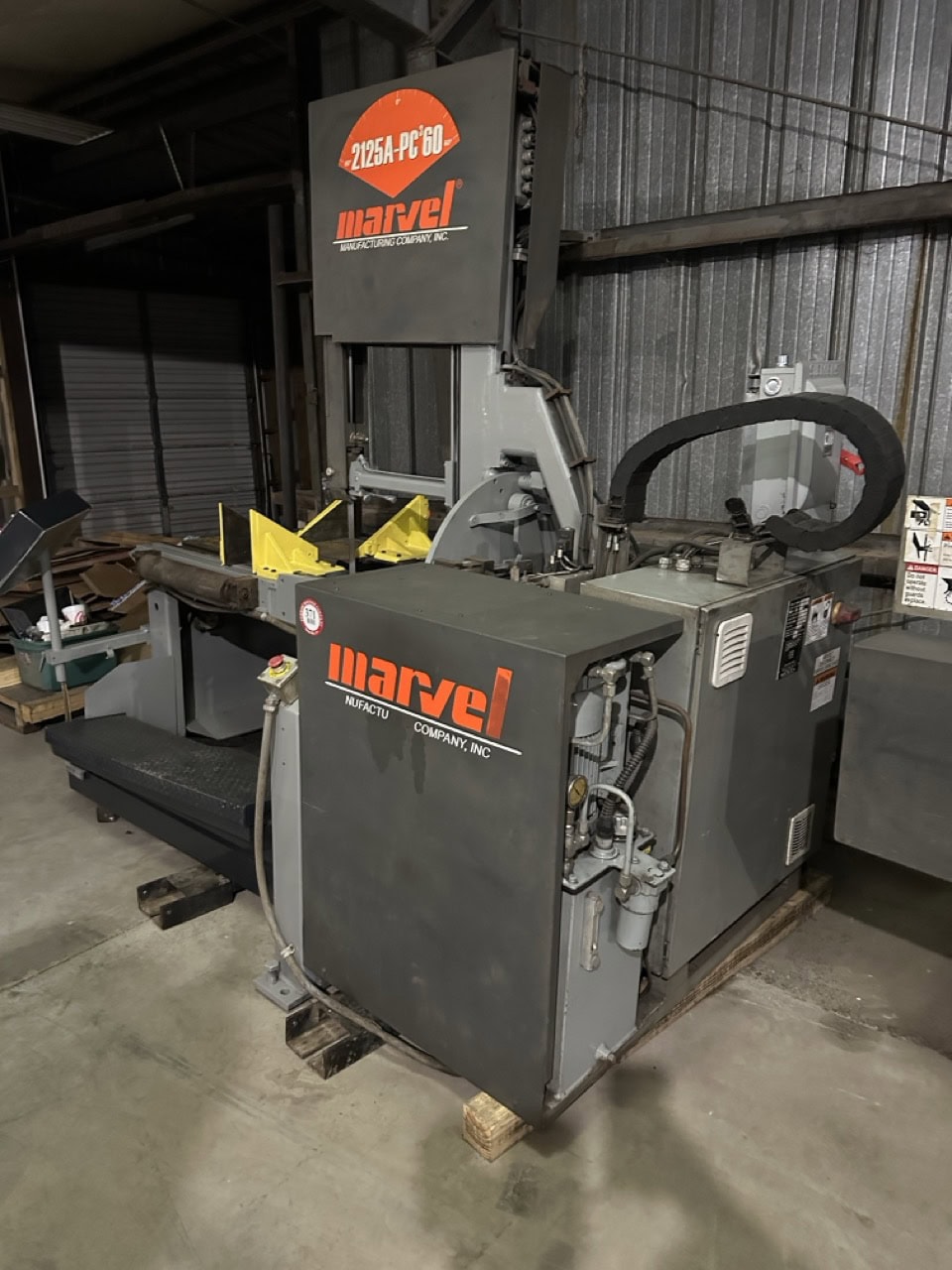 20" X 25" Marvel 2125A-Pc60 Fully Automatic Tilt Fram Vertical Bandsaw - 2012