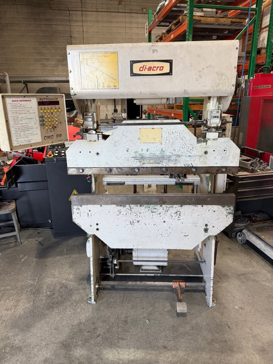 17 Ton x 4' Di-Acro 14-48-1 Hydraulic Press Brake, 1976 - Backgauge