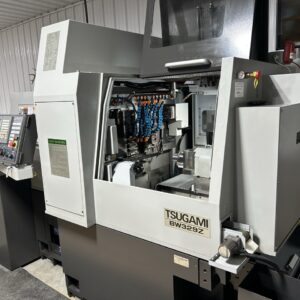 Tsugami BW329Z CNC Swiss Lathe, 2021 - MP High Pressure Coolant System, LNS Alpha 538 Bar Feeder, Oscillation Cutting, Low Hours
