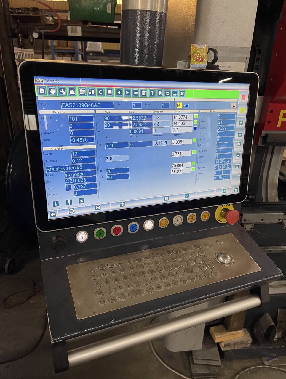 242 Ton x 13' ADIRA Press Brake PA22040, 2021 - Tooling Included - Image 12