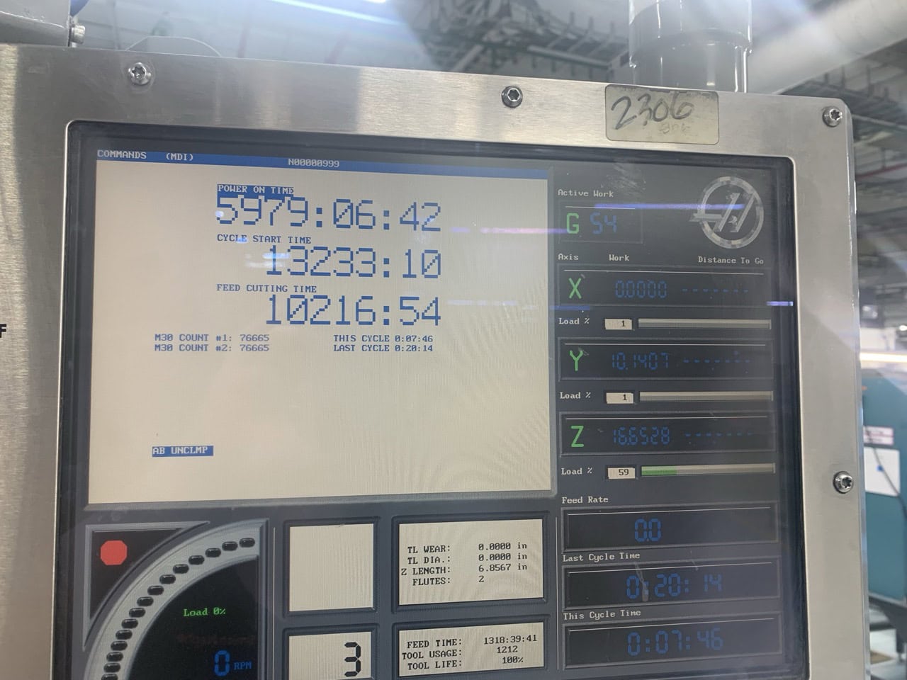 Haas VF-3SS VMC, 2007 - Through Spindle Coolant, Probe, 5th Axis Trunnion - Image 3