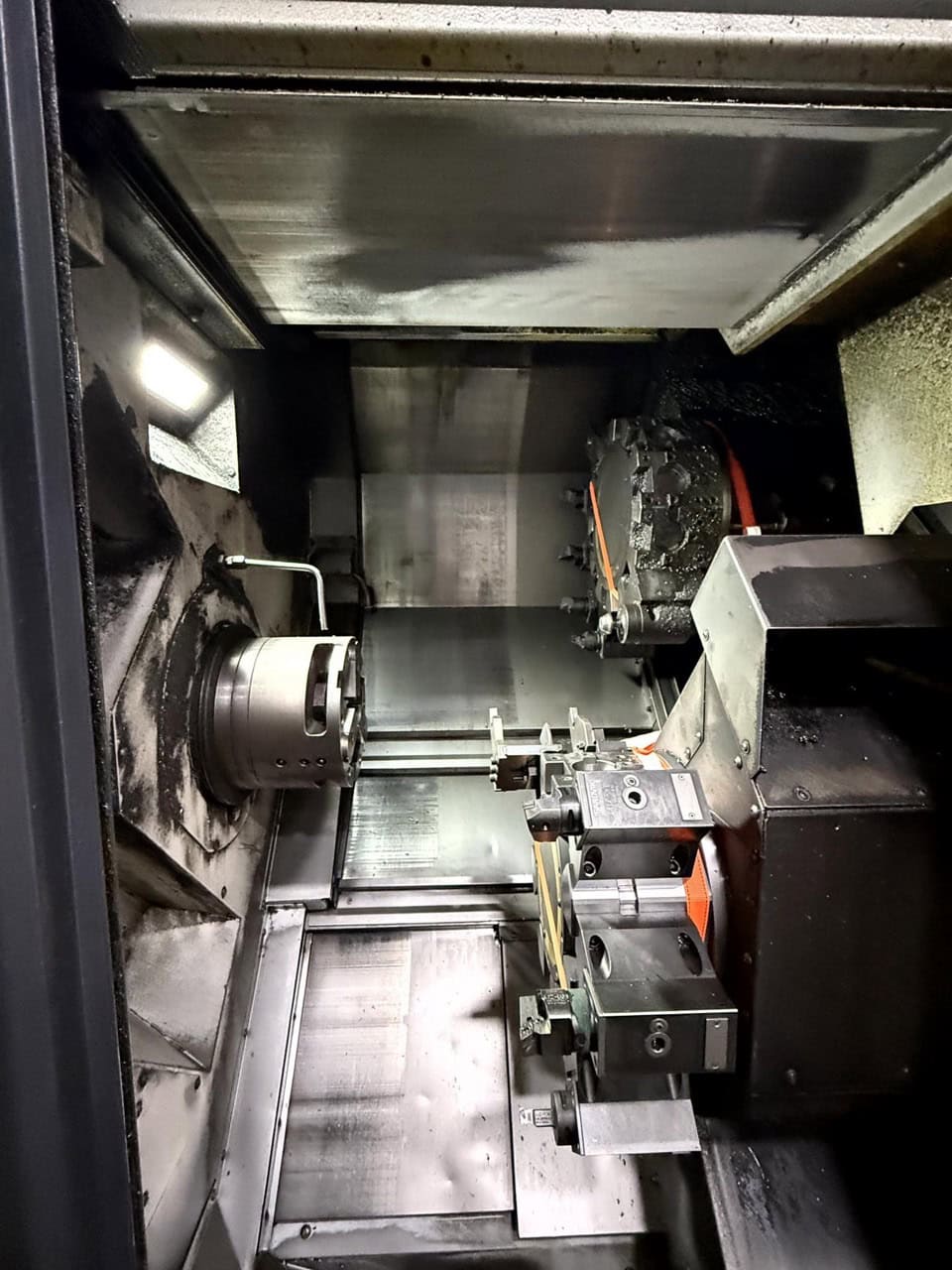 Mori Seiki NZX2500/600L Twin Turret CNC Lathe, 2012 - Chip Conveyor, Tooling - Image 4