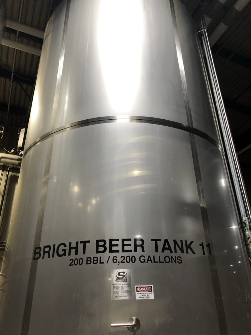 6,200 Gallon Sprinkman Stainless Steel Bright Tank - Tank 11 - Image 2