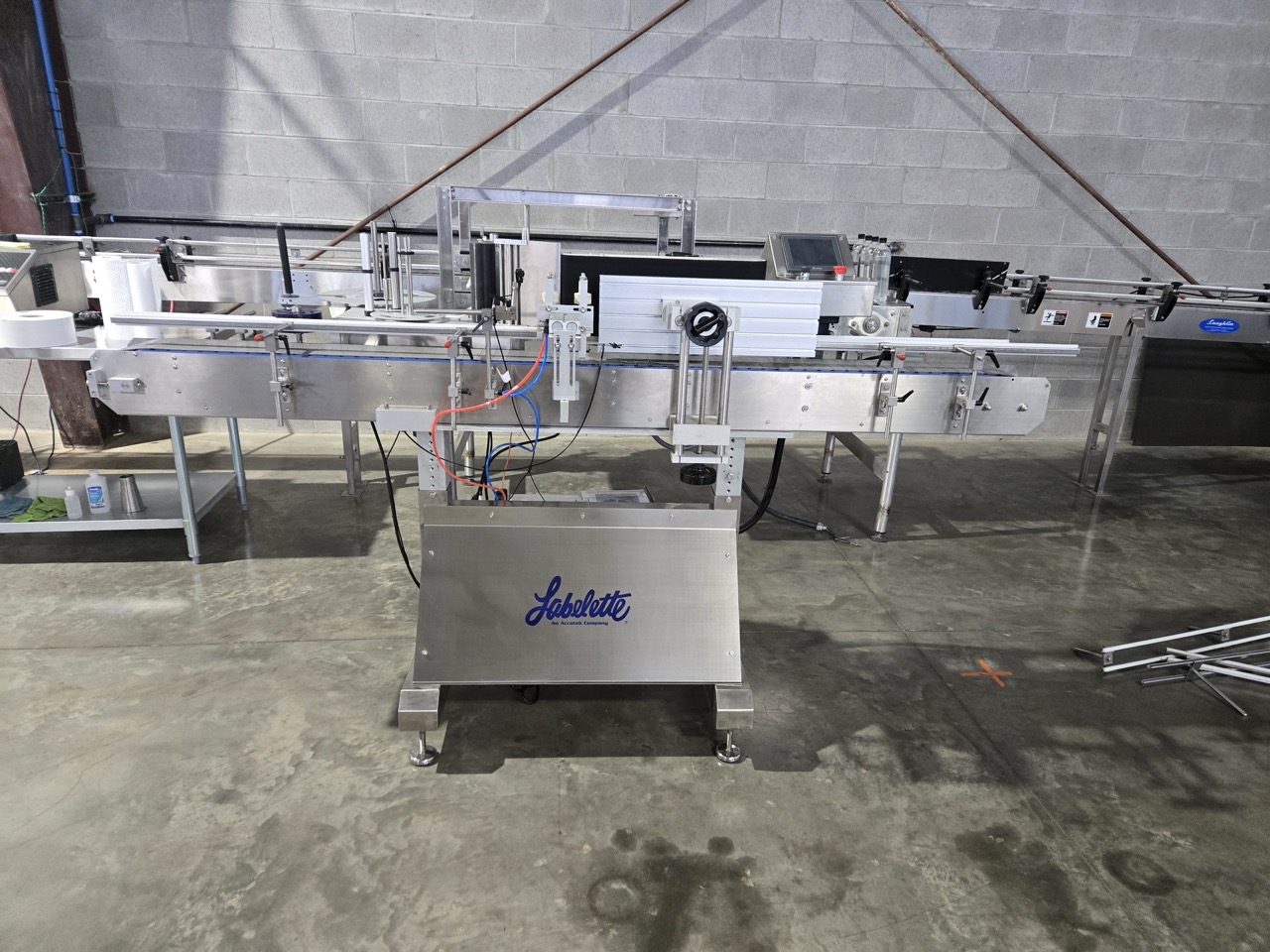 Accutek Labelette PSA-108 Automatic Single Head Labeler with Custom Pinch Roller for Tapered Containers, 2024