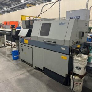 Star Swiss SR32J Swiss Lathe, 2011 - LNS Hydrobar Barfeed, Chip Conveyor, Fanuc 18i-TB Control