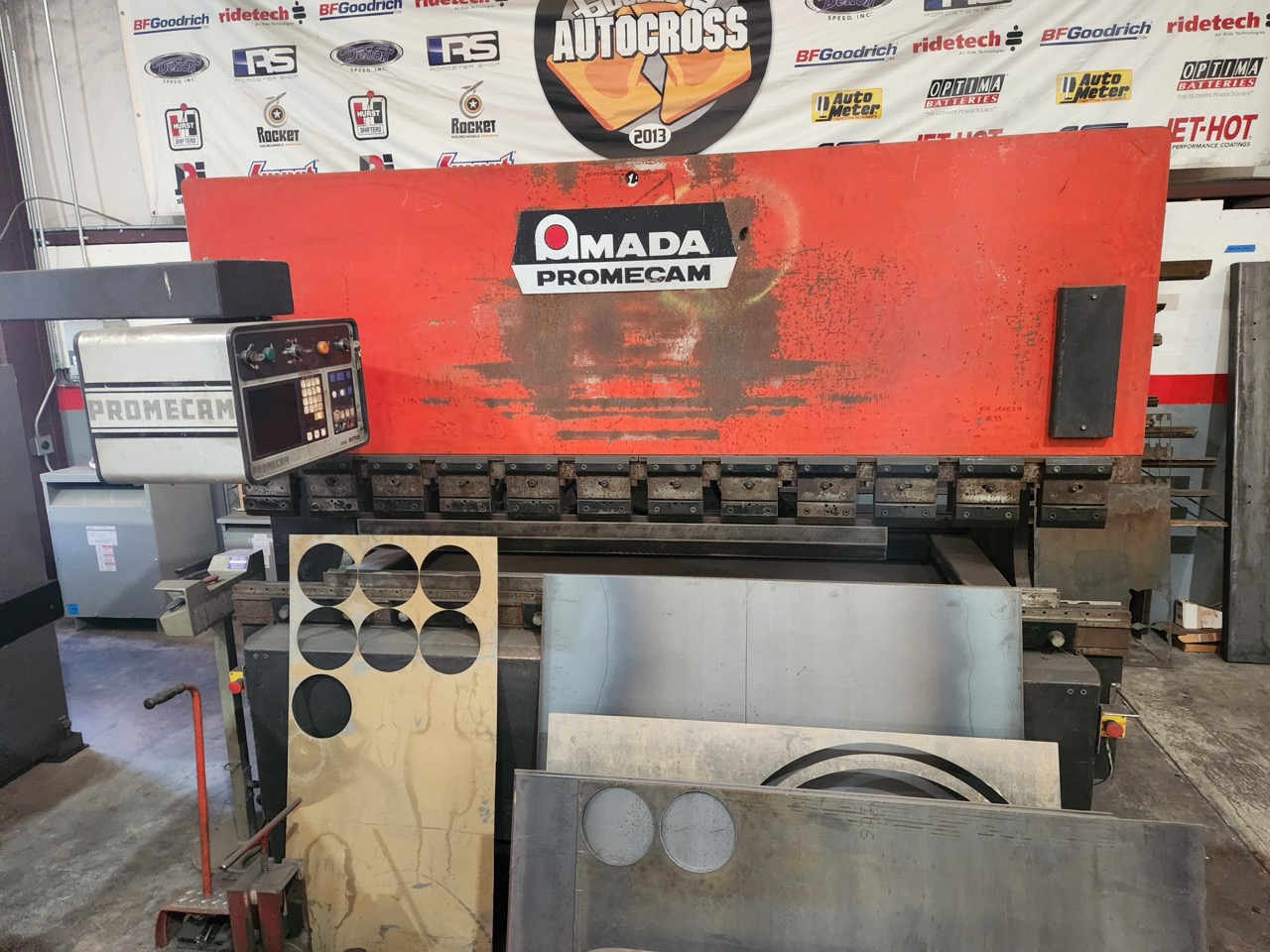 80 Ton x 8' Amada Promecam CNC Hydraulic Press Brake, 1989 - 6 Axis