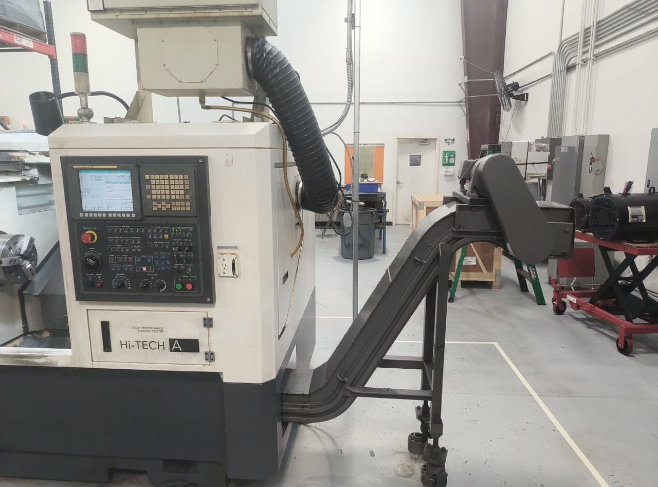 Hwacheon Hi-Tech 200A CNC Lathe, 2009 - Fanuc Oi-TC Control, Mist Buster, Chip Conveyor and Tailstock - Image 4