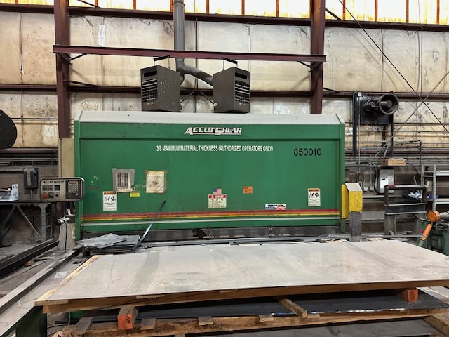 1/2" x 10' AccurShear 850010 Hydraulic Shear, 2001 - Backgauge
