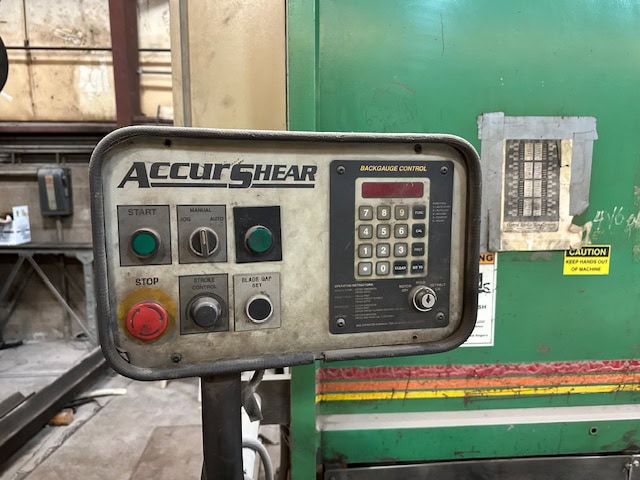 1/2" x 10' AccurShear 850010 Hydraulic Shear, 2001 - Backgauge - Image 3