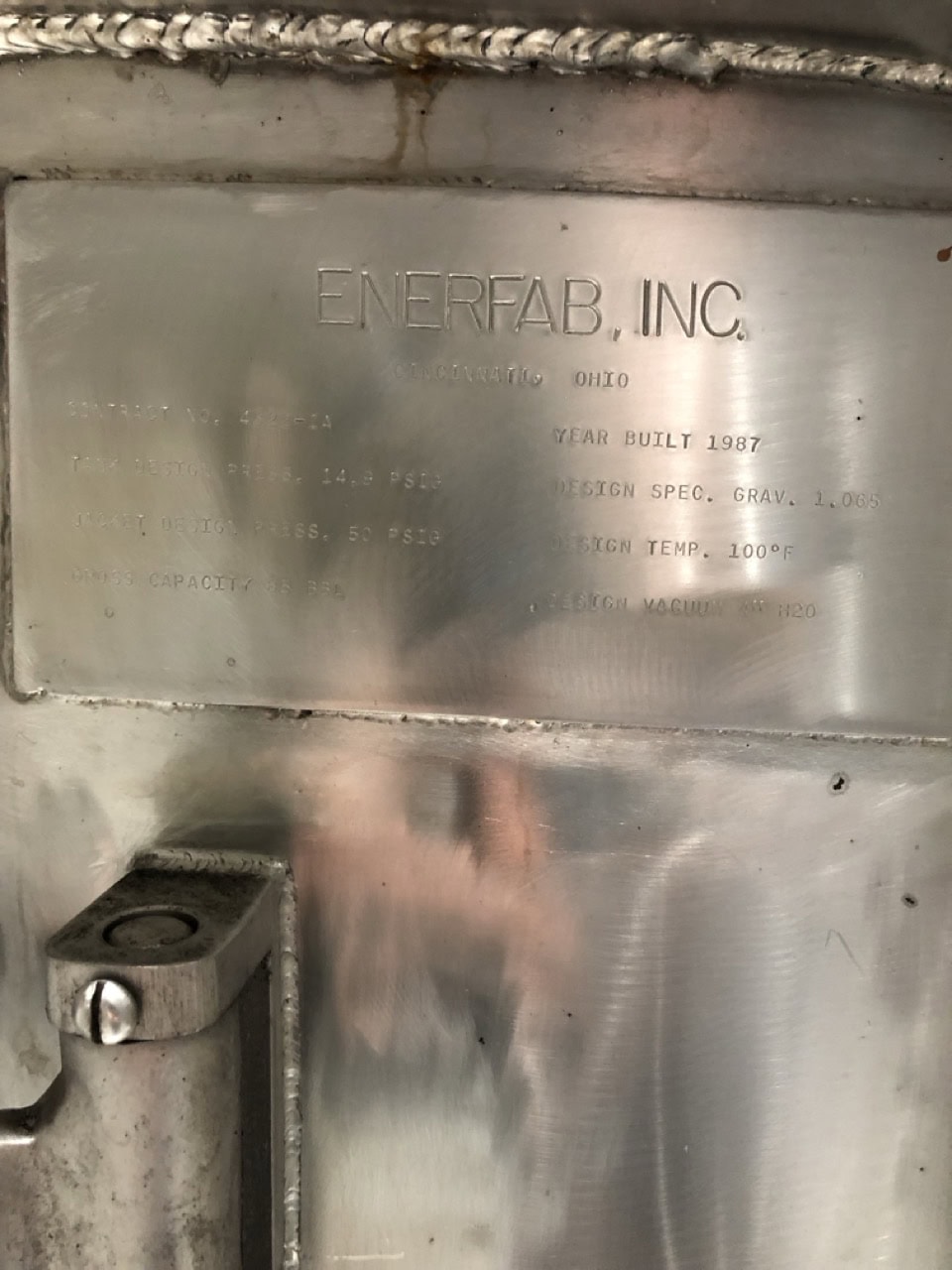 2,480 Gallon Enerfab Stainless Steel Bright Tank - Tank 3 - Image 2